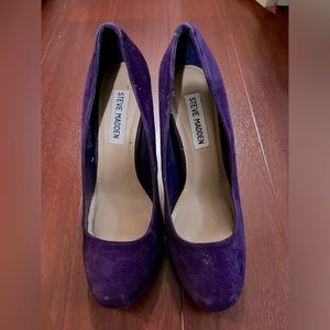 New Steve Madden Swede purple heels/pimps size 7.5